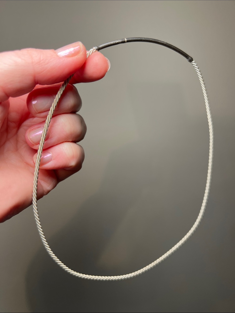 Vintage Sajen 925 Sterling Silver Twisted Wire Cable Collar Necklace
